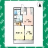 パティオ２１ 2DKの間取り