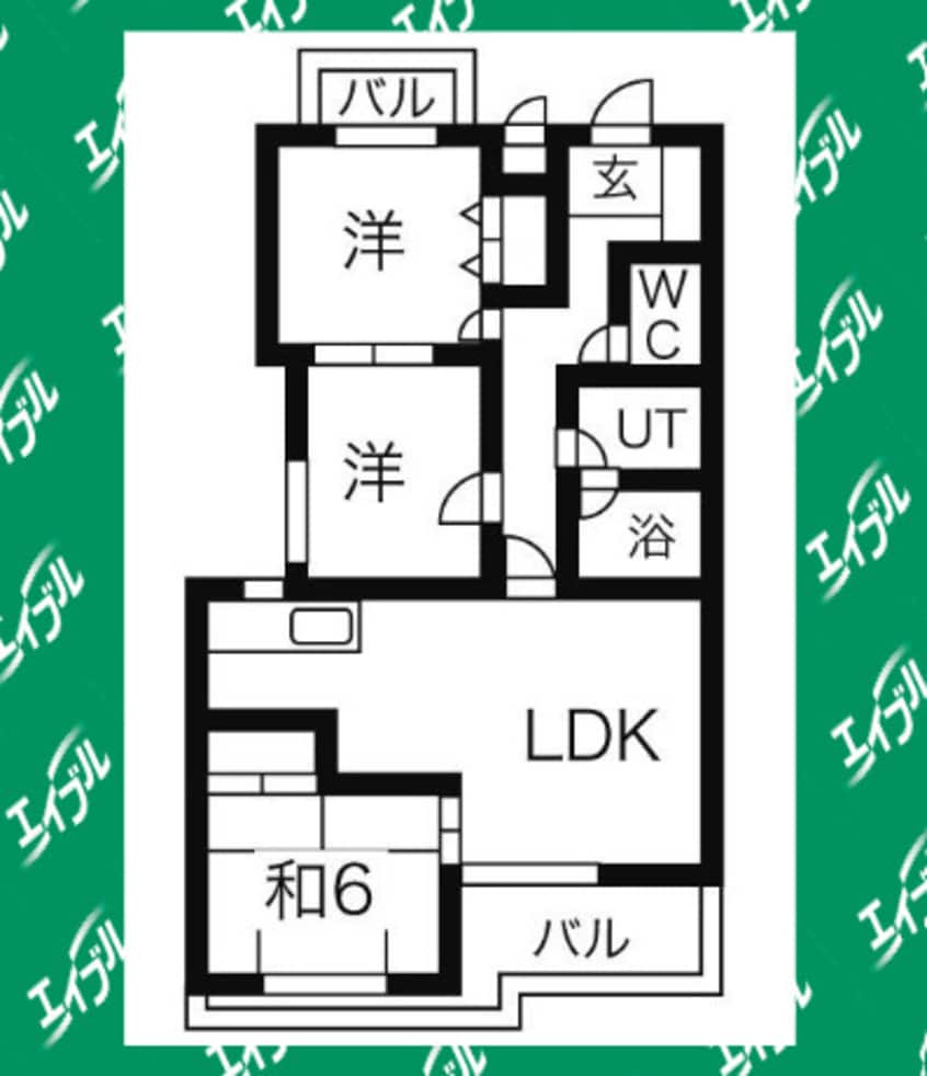 間取図 名古屋市営地下鉄鶴舞線/原駅 徒歩13分 2階 築37年