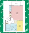 名鉄名古屋本線/本笠寺駅 徒歩1分 3階 築14年 1LDKの間取り