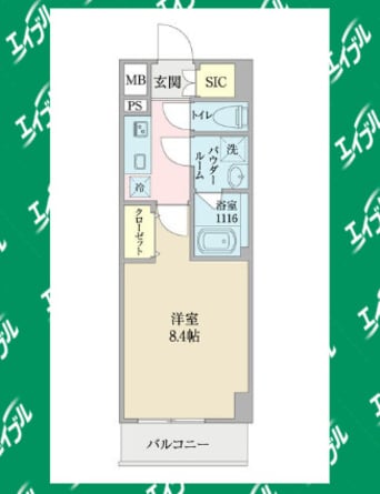 間取図 WESTIN柴田
