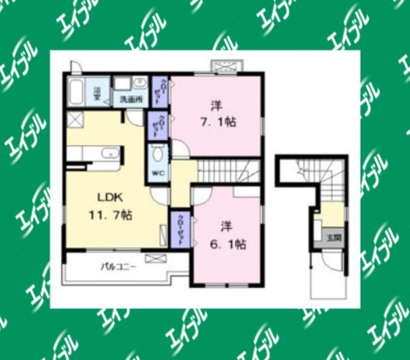 間取図 クラール柳瀬