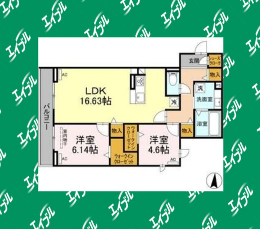 間取図 名古屋市営地下鉄桜通線/桜山駅 徒歩11分 2階 築2年