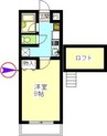名古屋市営地下鉄鶴舞線/上小田井駅 徒歩8分 2階 築24年 1Kの間取り