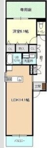 名古屋市営地下鉄鶴舞線/上小田井駅 徒歩27分 1階 築24年 1LDKの間取り