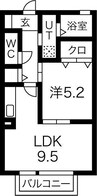 名鉄犬山線/中小田井駅 徒歩7分 2階 築25年 1LDKの間取り
