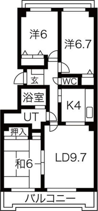 間取図 名古屋市営地下鉄東山線/中村公園駅 徒歩19分 3階 築31年