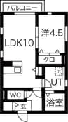 名古屋市営地下鉄桜通線/瑞穂区役所駅 徒歩4分 2階 築3年 1LDKの間取り