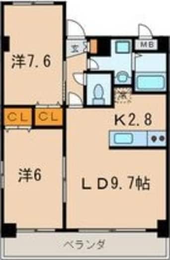 間取図 名古屋市営地下鉄名港線/日比野駅 徒歩15分 2階 築25年
