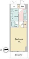 名古屋市営地下鉄名城線/矢場町駅 徒歩6分 6階 築19年 1Kの間取り