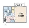 アリヴィオ東苑 1Kの間取り