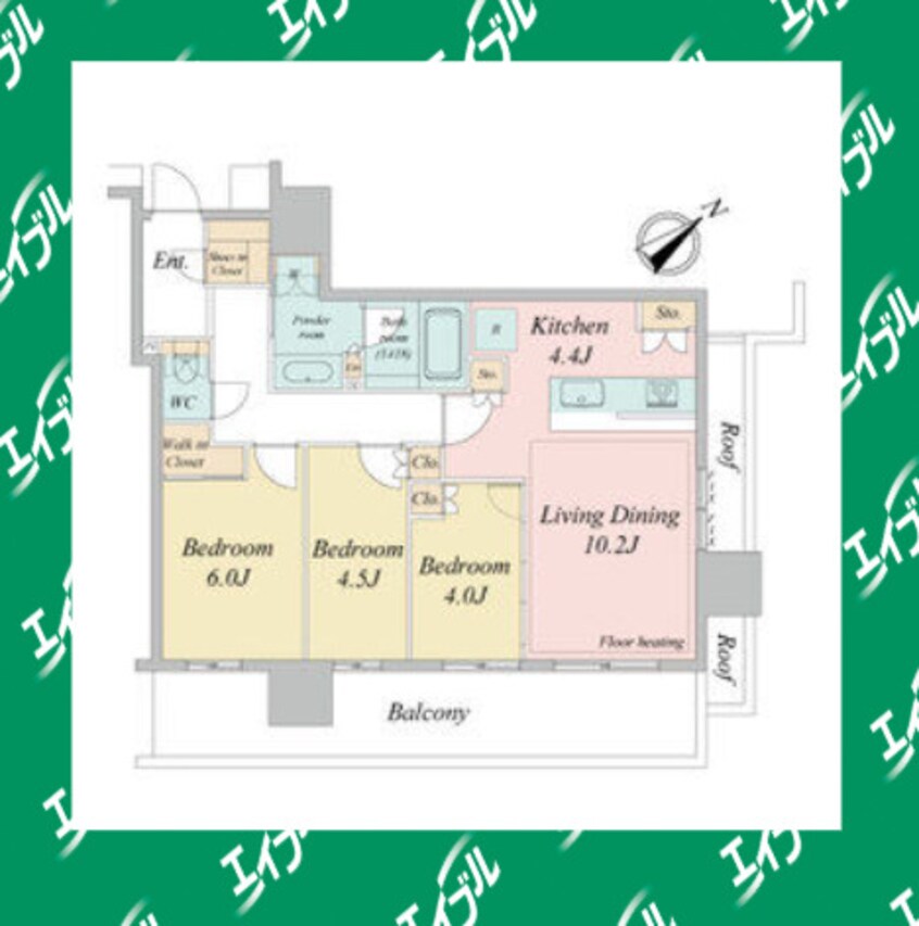 間取図 名古屋市営地下鉄東山線/名古屋駅 徒歩13分 11階 築2年