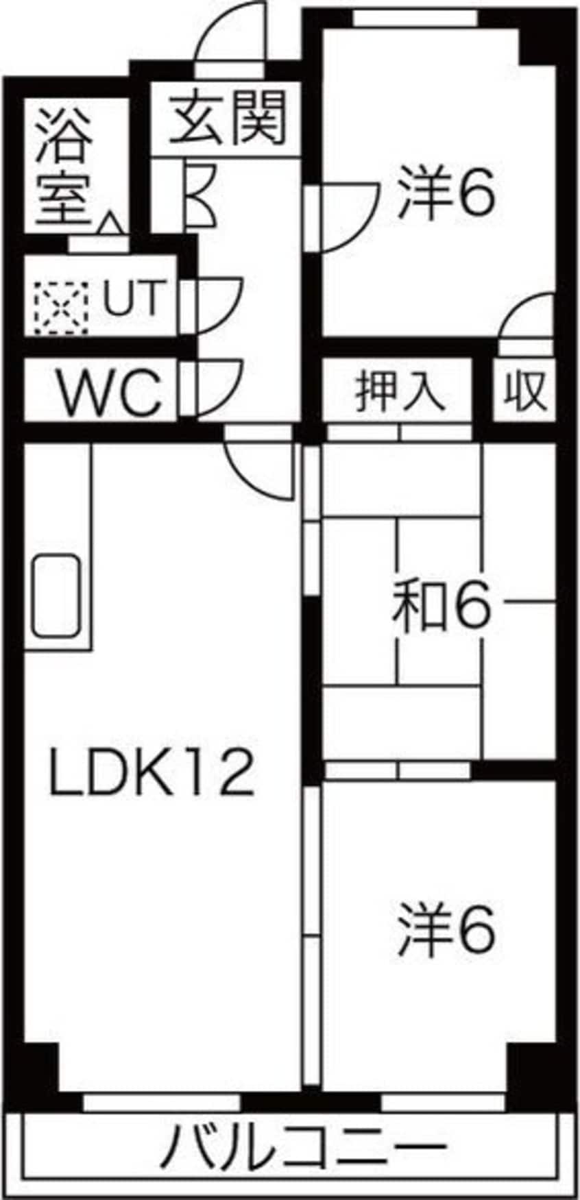間取図 名古屋市営地下鉄東山線/高畑駅 徒歩27分 2階 築31年