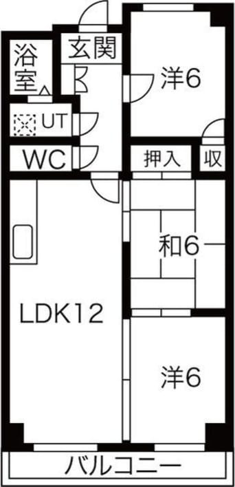 間取図 名古屋市営地下鉄東山線/高畑駅 徒歩28分 4階 築31年