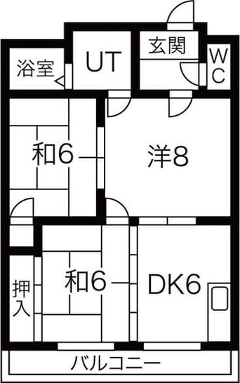間取図 名古屋市営地下鉄東山線/高畑駅 徒歩15分 1階 築37年