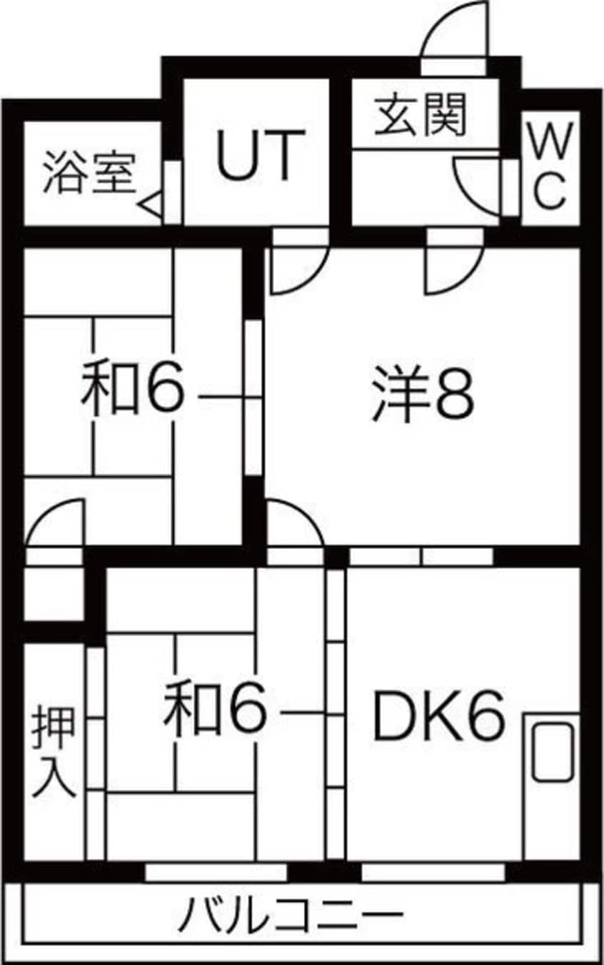 間取図 名古屋市営地下鉄東山線/高畑駅 徒歩15分 1階 築37年