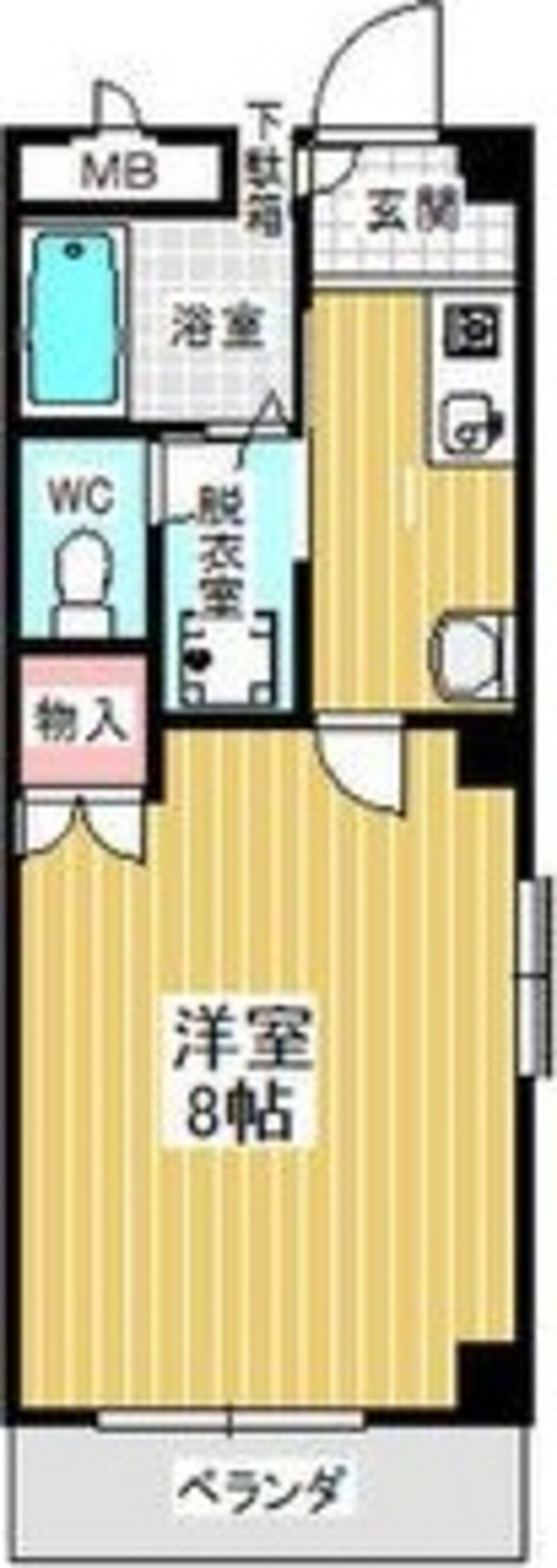 間取図 名古屋市営地下鉄名城線/新瑞橋駅 徒歩8分 2階 築19年