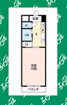 クレスト名駅西 1Kの間取り