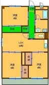 グランド三栄 3LDKの間取り