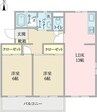 ユートピア南山 2LDKの間取り