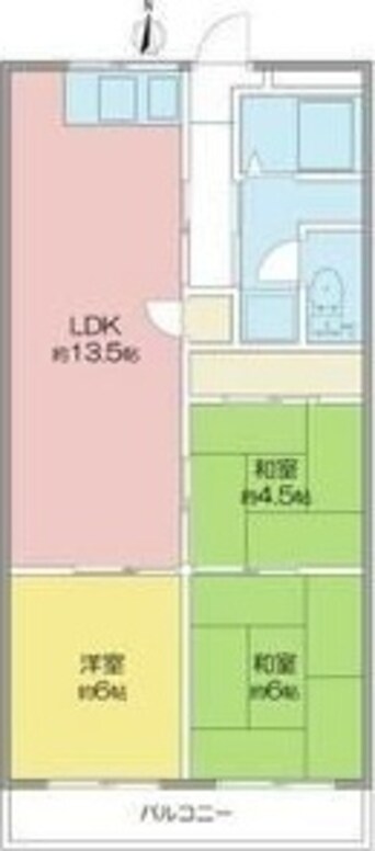 間取図 名古屋市営地下鉄東山線/高畑駅 徒歩15分 1階 築38年