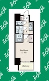 S-RESIDENCE尾頭橋clarity 1Kの間取り
