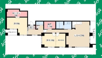 間取図 名古屋市営地下鉄東山線/覚王山駅 徒歩9分 2階 築18年