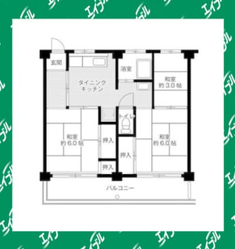 間取図 ビレッジハウス富木島5号棟