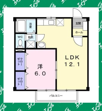 間取図 フォレスト山代Ｂ