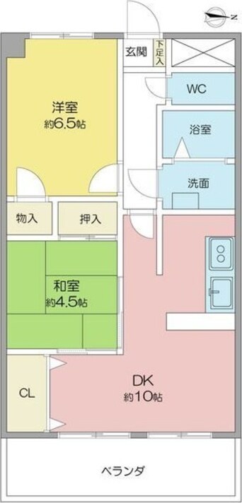 間取図 名古屋市営地下鉄名城線/黒川駅 徒歩4分 4階 築27年