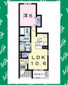 カームリーⅠ 1LDKの間取り