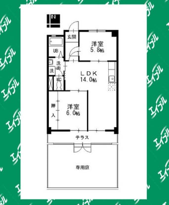 間取図 第2ヒルハイツ桃山