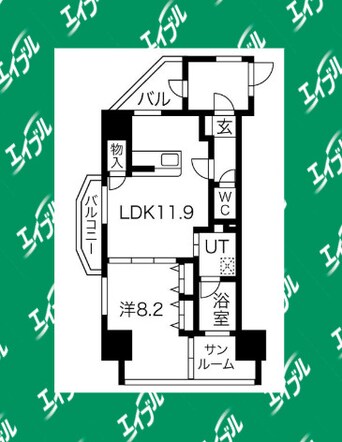 間取図 名古屋臨海高速鉄道<あおなみ線>/荒子駅 徒歩1分 8階 築7年