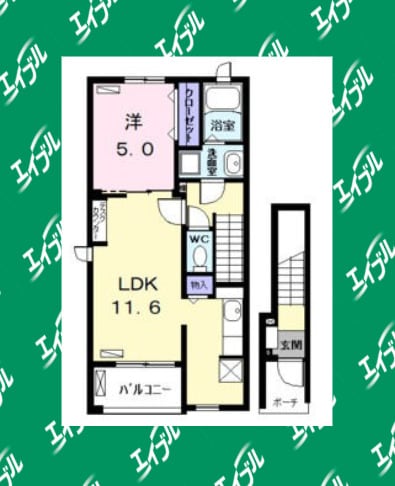 間取り図 関西本線（東海）/春田駅 徒歩20分 2階 築7年