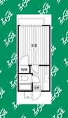 一ツ橋コーポ 1Kの間取り