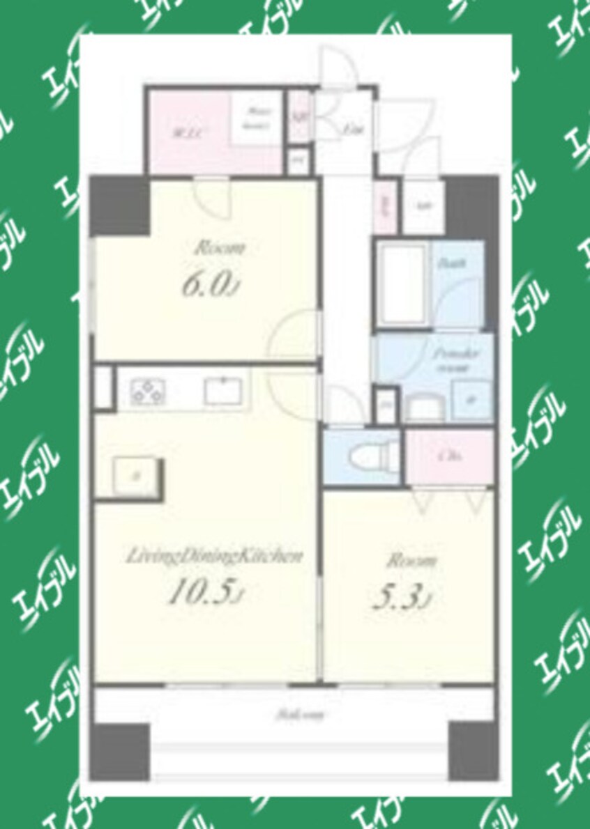 間取図 名古屋市営地下鉄東山線/新栄町駅 徒歩12分 5階 築14年