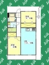 名栄ビル 2LDKの間取り