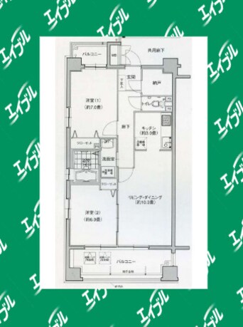 間取図 名古屋市営地下鉄鶴舞線/大須観音駅 徒歩10分 3階 築20年