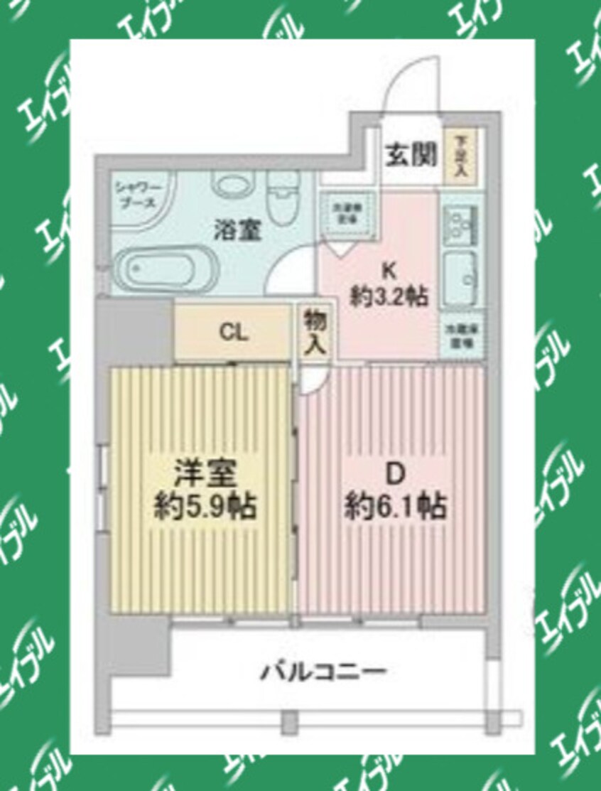 間取図 名古屋市営地下鉄鶴舞線/上前津駅 徒歩4分 3階 築20年