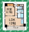 CLAIR HEIWA 1LDKの間取り