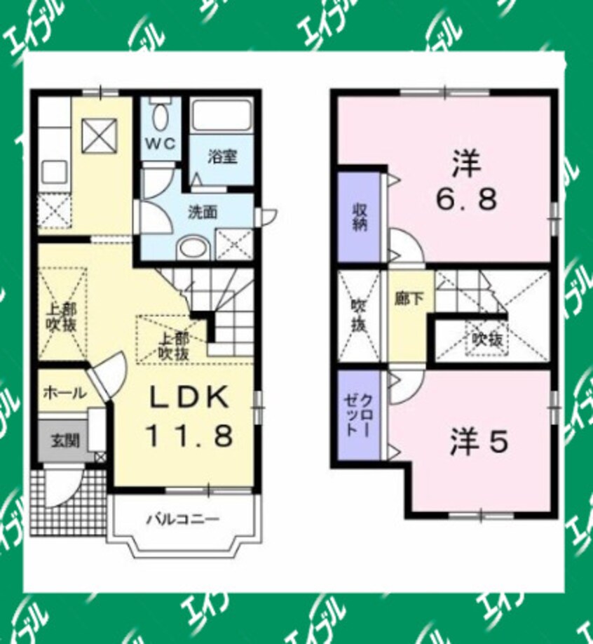 間取図 名鉄常滑線・空港線/名和駅 徒歩13分 1階 築22年