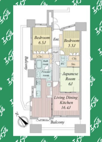 間取図 グランカーサ上前津