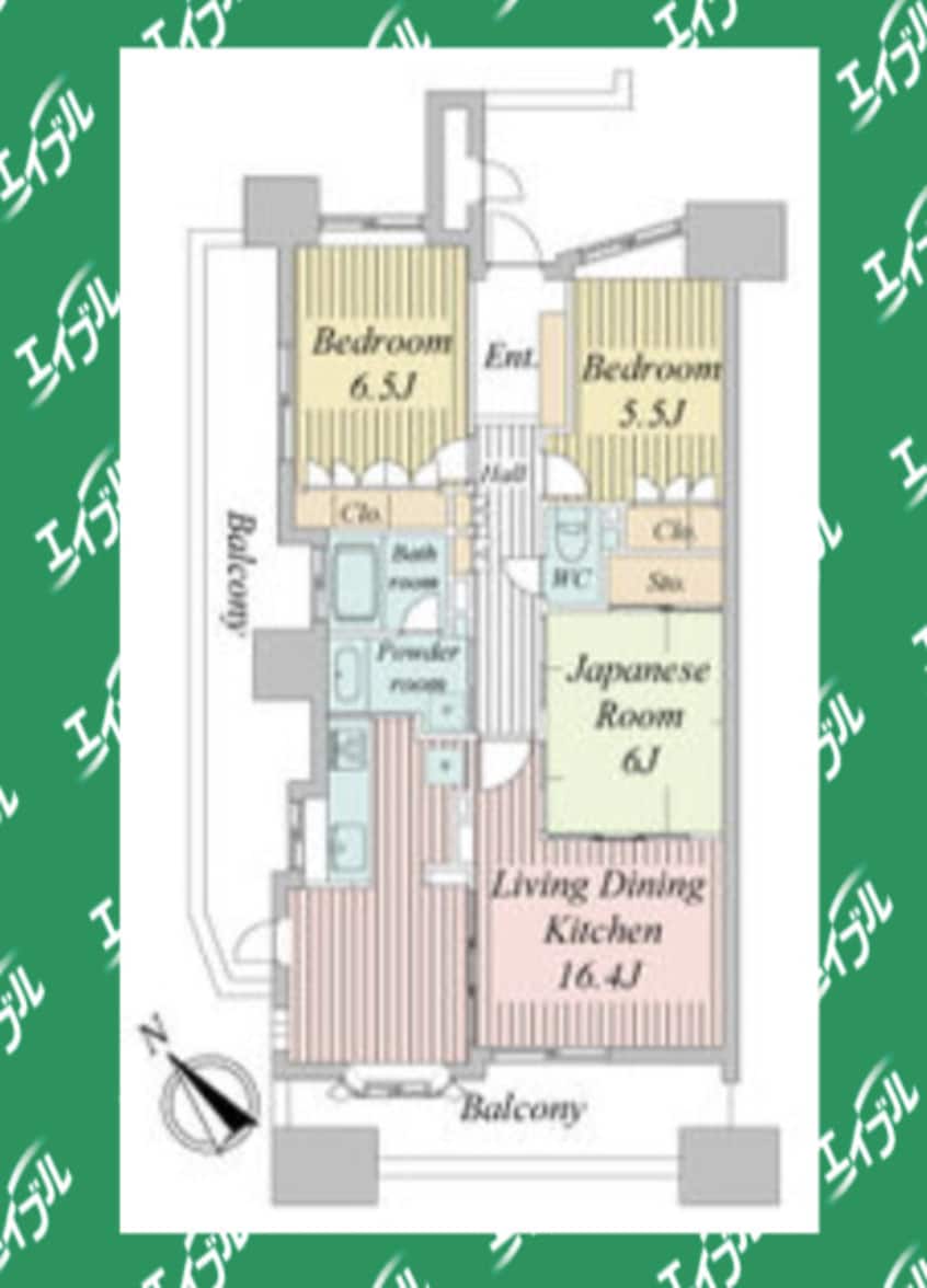 間取図 グランカーサ上前津