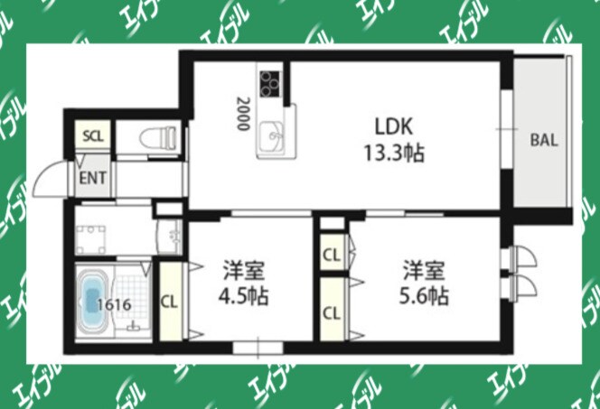 間取り図 阪急神戸線/西宮北口駅 徒歩15分 2階 1年未満