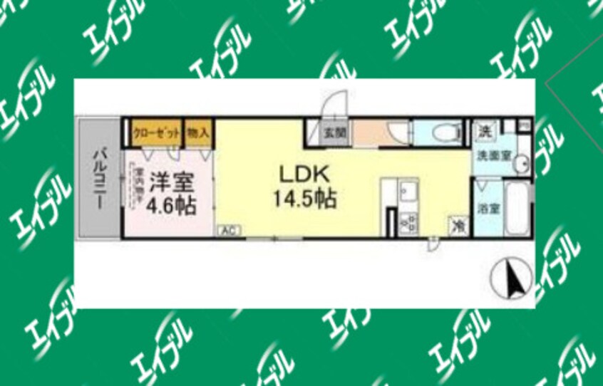 間取図 名古屋市営地下鉄名城線/砂田橋駅 徒歩3分 2階 築1年