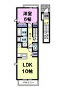 プリムラ 1LDKの間取り