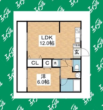 間取図 名古屋市営地下鉄鶴舞線/いりなか駅 徒歩1分 3階 築49年