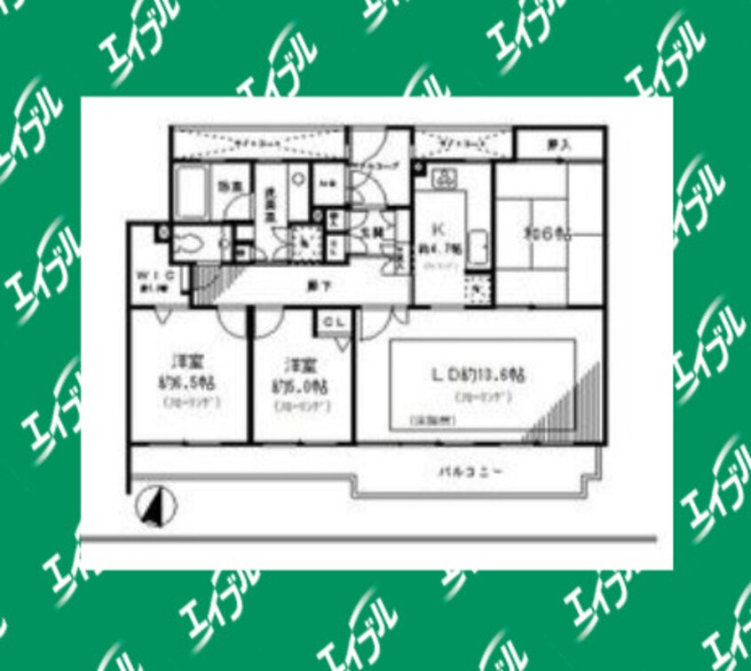 間取図 パークハウスガーデン梅園北館　
