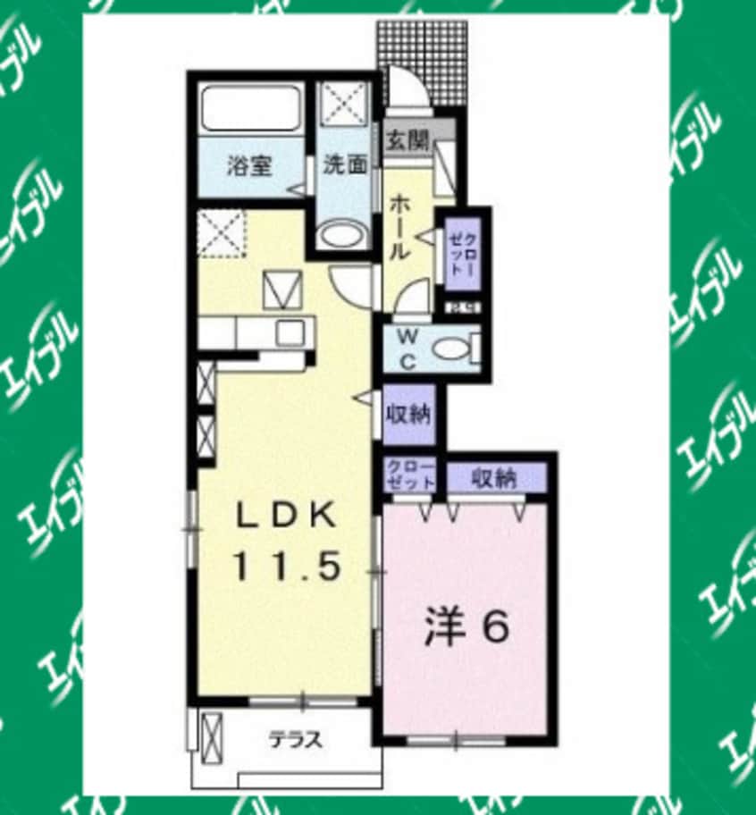 間取図 グラウンド　ナッツ