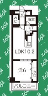 Stanza神村 1LDKの間取り