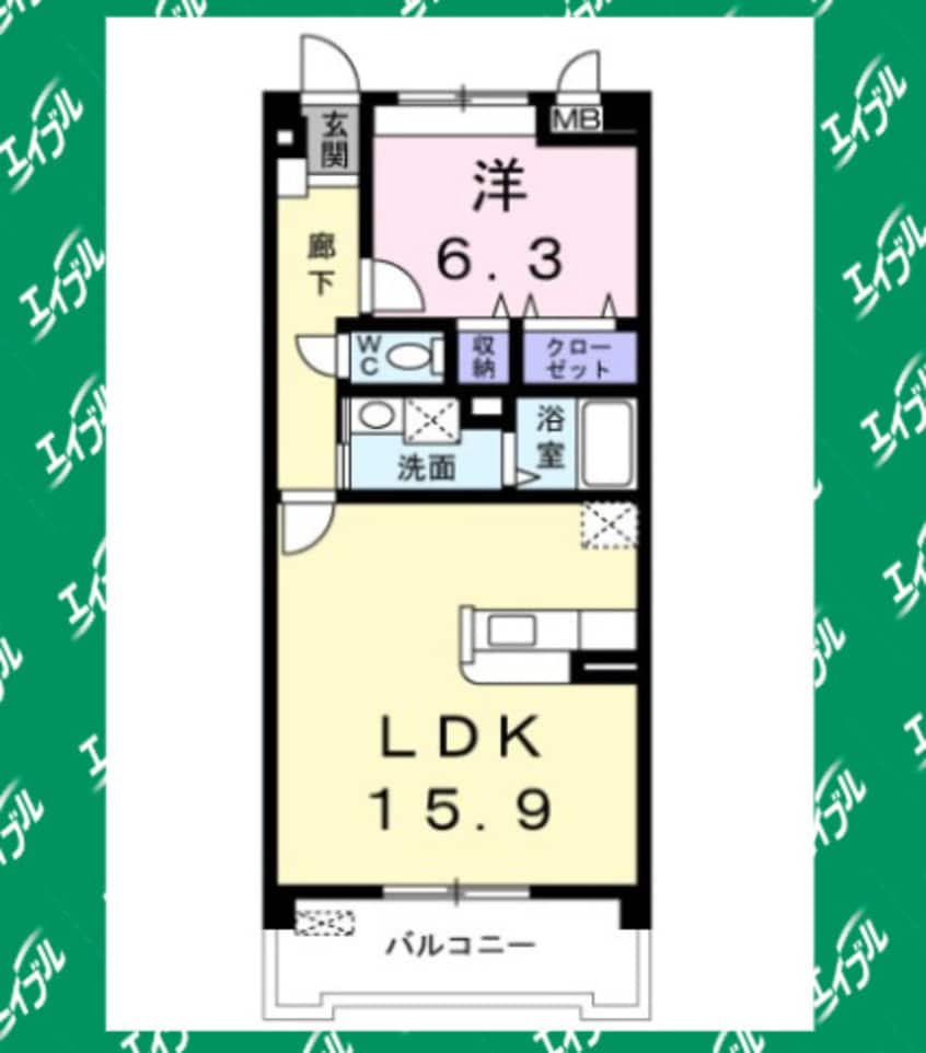 間取図 サウスヒルズ緑Ｃ
